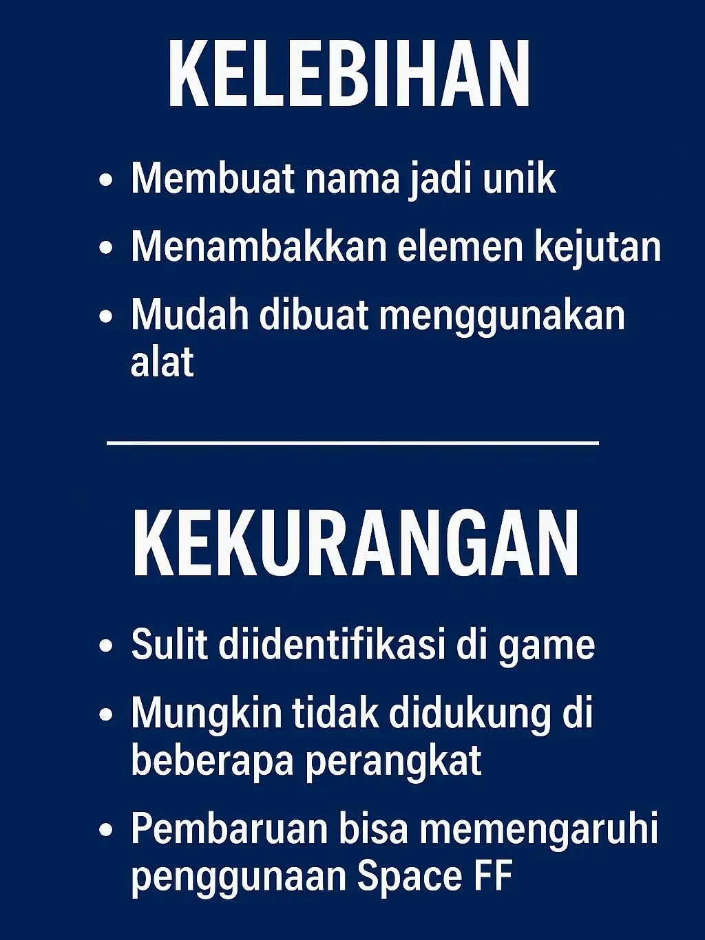 nama ff spasi kosong